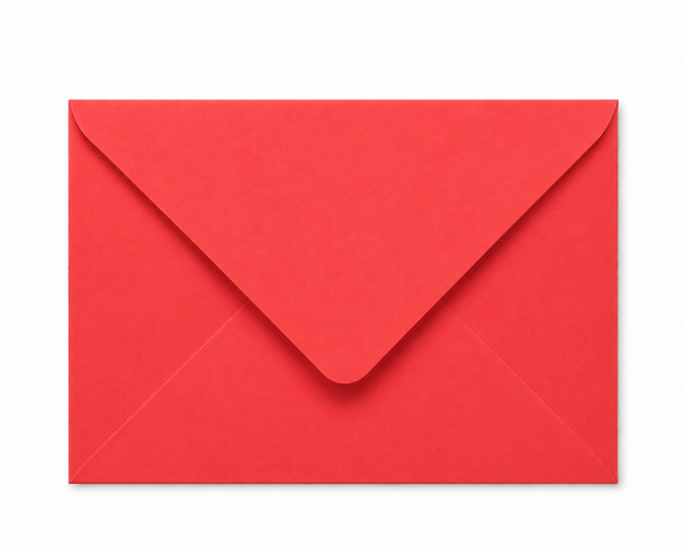 Envelop 16,2 x 22,9 cm Poppy Red (korte klep)