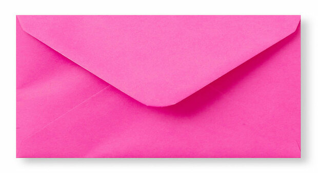 Envelop 11 x 22 cm Knalroze