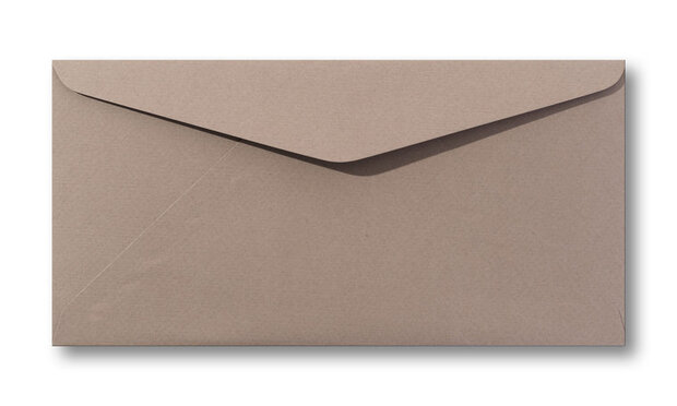 Envelop 11 x 22 cm Zandbruin