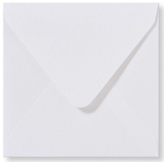 Envelop 12 x 12 cm Metallic Extra White