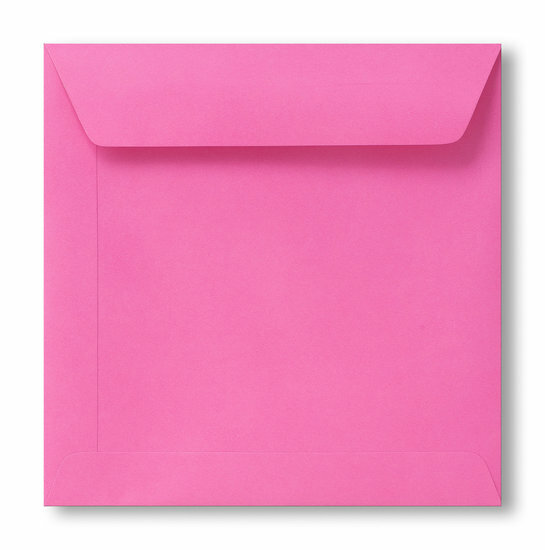 Envelop 22 x 22 cm Knalroze