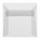 Envelop 12,5 x 12,5 cm transparant wit