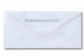 Envelop 11 x 22 cm transparant Wit