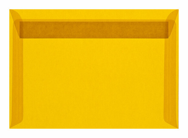 Envelop 16,2 x 22,9 cm transparant Geel