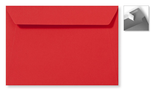 Envelop 15,6 x 22 cm Striplock Koraalrood
