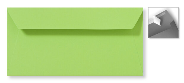 Envelop 11 x 22 cm Striplock Appelgroen