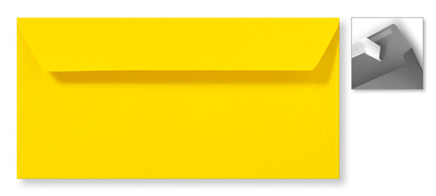Envelop 11 x 22 cm Striplock Boterbloemgeel