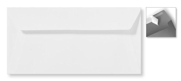 Envelop 11 x 22 cm Striplock Gebroken Wit