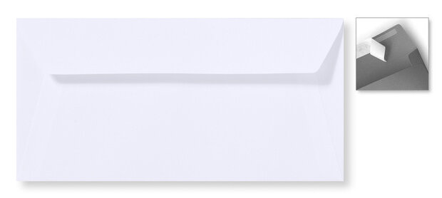 Envelop 11 x 22 cm Striplock Wit