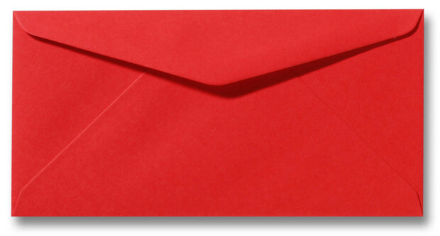 Envelop 11 x 22 cm Koraalrood