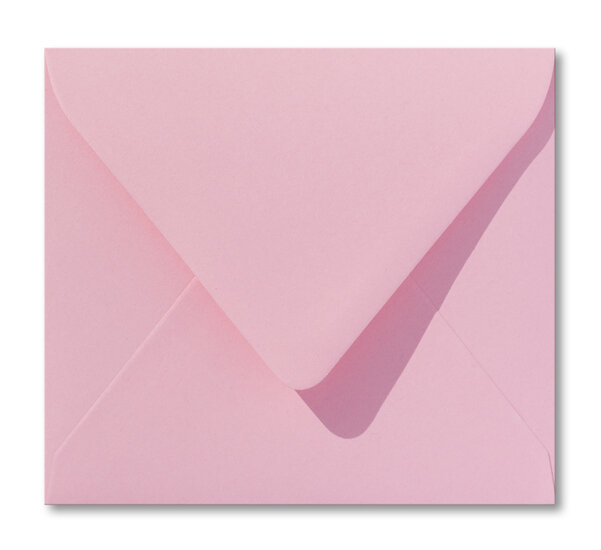 Envelop 12,5 x 14 cm Donkerroze