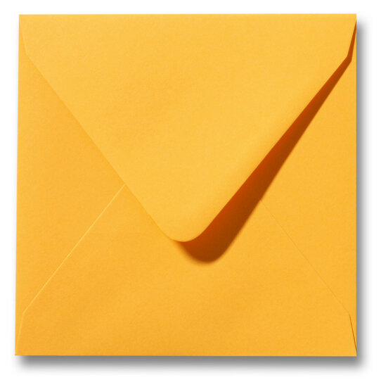 Envelop 14 x 14 cm Goudgeel