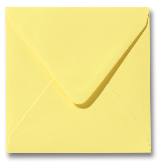 Envelop 14 x 14 cm Kanariegeel