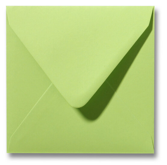 Envelop 14 x 14 cm Lindegroen
