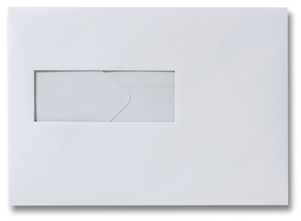 Envelop 15,6 x 22 cm Dolfijngrijs venster