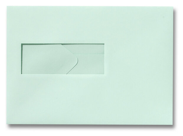 Envelop 15,6 x 22 cm Lichtgroen venster