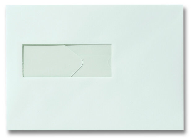 Envelop 15.6 x 22 cm Zachtblauw venster