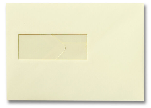 Envelop 15.6 x 22 cm Zachtgeel venster