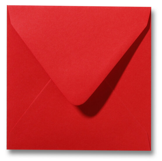Envelop 16 x 16 cm Pioenrood