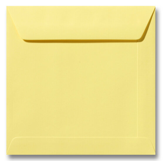 Envelop 17 x 17 cm Kanariegeel