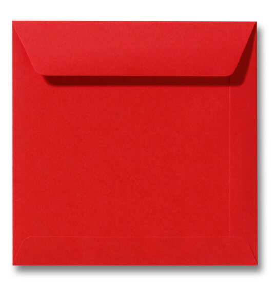 Envelop 17 x 17 cm Koraalrood