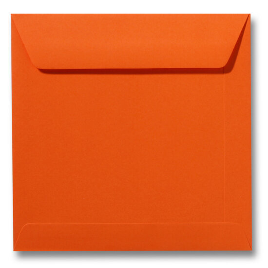 Envelop 19 x 19 cm Donkeroranje