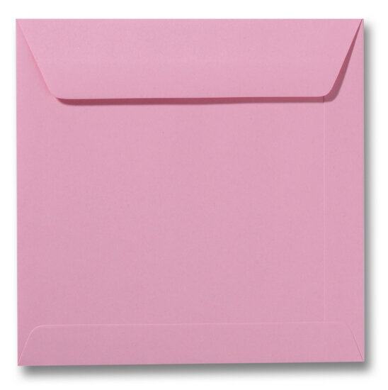 Envelop 22 x 22 cm Donkerroze