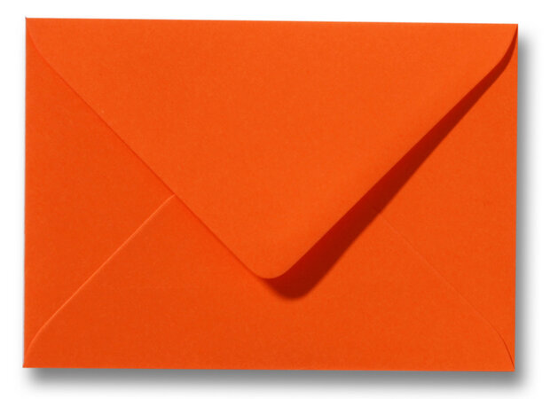 Envelop 9 x 14 cm Donkeroranje