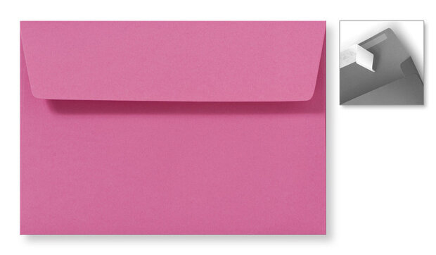 Envelop 12,6 x 18 cm Striplock Knalroze
