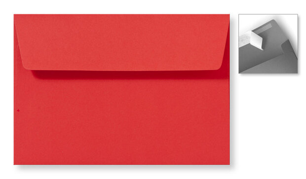 Envelop 12,6 x 18 cm Striplock Koraalrood