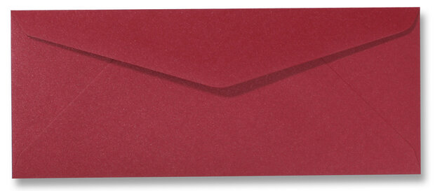 Envelop 9 x 22 cm Metallic Rood