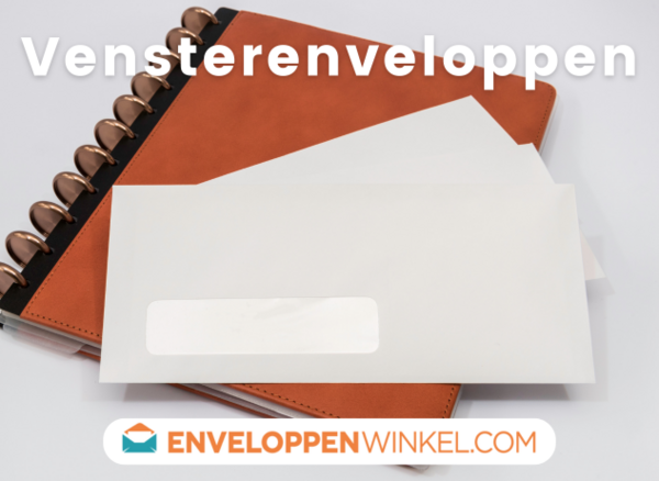 Vensterenveloppen in diverse kleuren en formaten