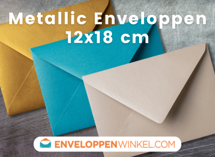 Metallic enveloppen van 12 x 18 cm