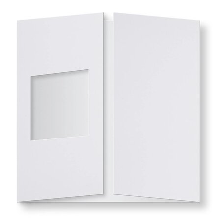 Passepartout Kaart 13,4 x 13,4 cm vierkant Wit