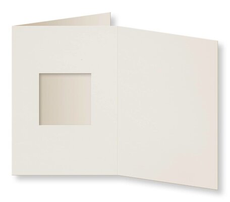 Passepartout Kaart 10,5 x 14,9 cm vierkant Ivoor