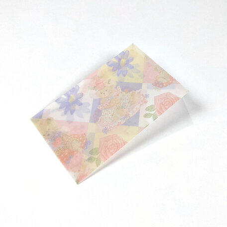 Transparante envelop met patroon 6,5 x 10,5 cm