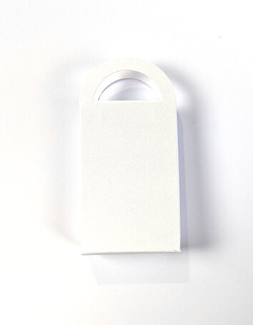 Geschenktasje Metallic White per 8 stuks