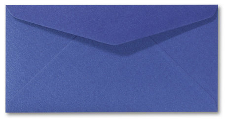 Envelop 11 x 22 cm Metallic Blue