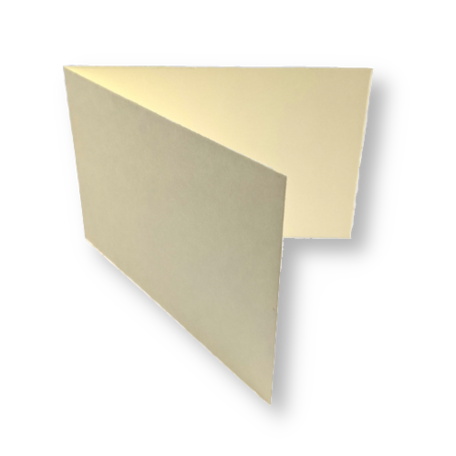 Dubbele kaart liggend 11 x 34 cm Oud Hollands Ivoor per 25 stuks