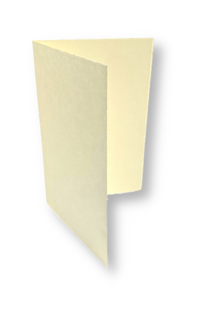 Dubbele kaart staand 17 x 22 cm Oud Hollands Ivoor per 25 stuks