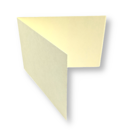 Dubbele kaart liggend 9,2 x 27 cm Oud Hollands Ivoor per 25 stuks