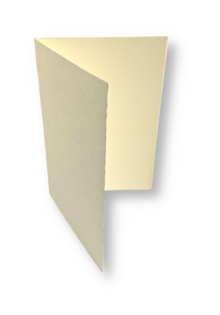 Dubbele kaart staand 17,1 x 23,2 cm Oud Hollands Ivoor per 25 stuks