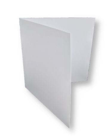 Dubbele kaart vierkant 15 x 30 cm Wit per 25 stuks