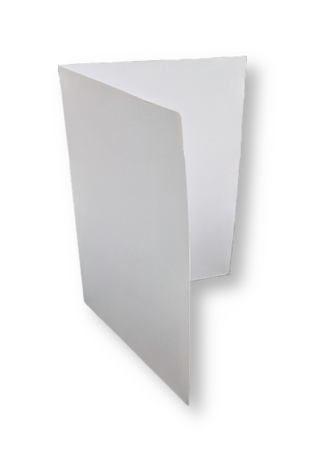 Dubbele kaart staand 17 x 23 cm Wit per 25 stuks