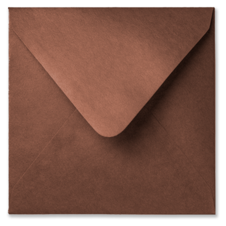 Envelop 16 x 16 cm | Kleur: Koper (Copper) Rustic