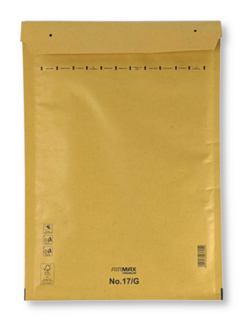 Luchtkussenenvelop 17/G 25 x 35 cm Bruin per doos (100 st.)
