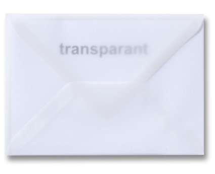 Envelop 16,2 x 22,9 cm transparant Wit