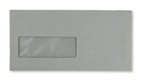 Vensterenvelop C5/6 11,4 x 22,9 cm Grijs