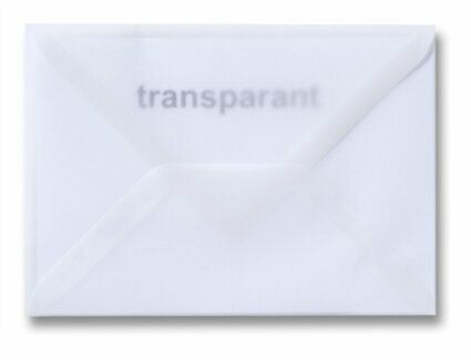 Envelop 12 x 18 cm transparant wit