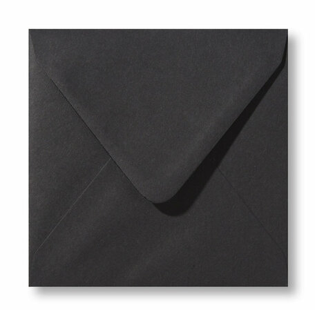 Envelop 14 x 14 cm Zwart Structuur